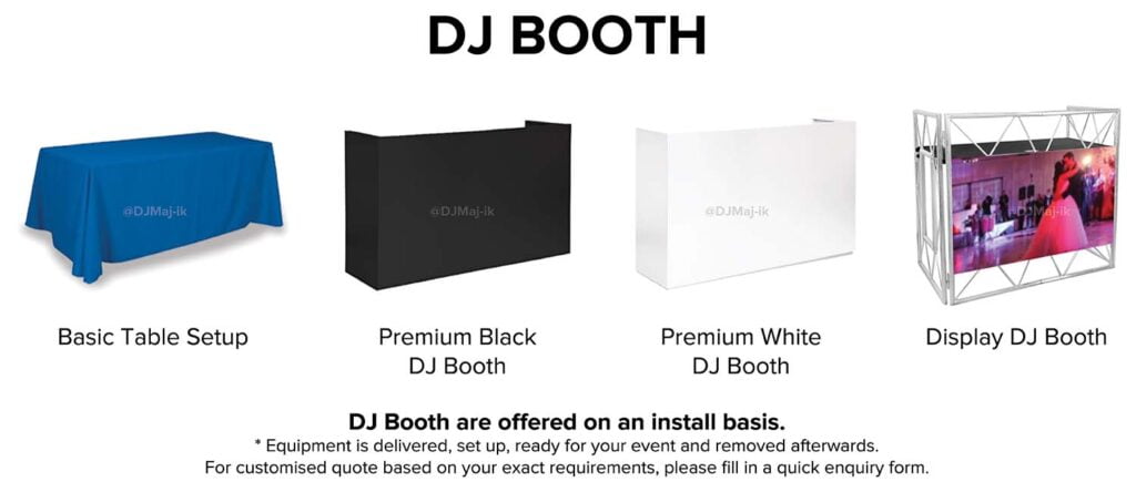 DJ Booth and Table Setup