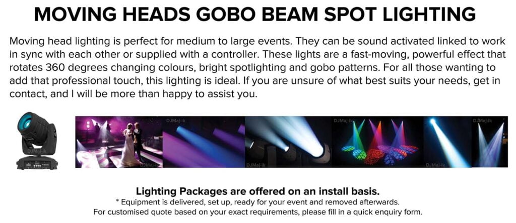 Moving Head DJ Light | Moving Heads Gobo Beam Spot Light