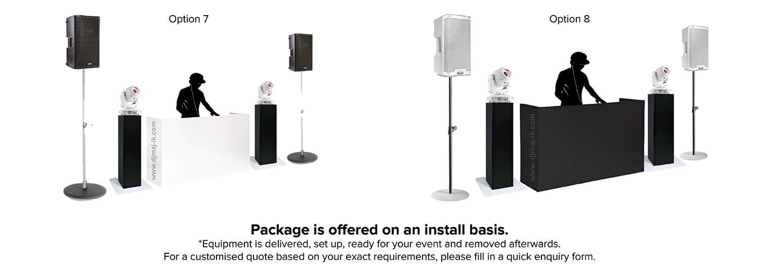 Black and White DJ Package Details